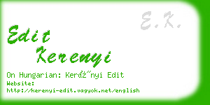 edit kerenyi business card